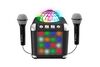 KARAOKE 2 MICROFONOS LUCES LED Y DISCO BALL CUBE S