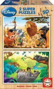 (2X50). Animals Friends. (2 Puzzles Madera/50 Pzas)