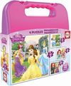 PRINCESAS DISNEY 4 PUZZLES PROGRESIVOS 12-16-20-25 PIEZAS