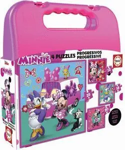Maleta Puzzles Progresivos Minnie Happy Helpers 12