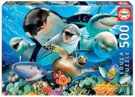 Puzzle Educa 500 Piezas Selfie Bajo el Agua