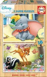 Puzzle 2X16 Piezas Disney Animals Dumbo+ Bambi