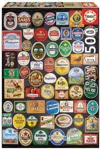 Puzzle Educa 1500 Piezas Etiquetas de Cerveza