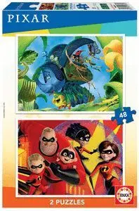 Puzzle 2X48 Pixar (A Bug´s Life + Increibles)