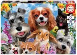 Puzzle Educa 200 Piezas Selfie de Mascotas