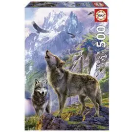Puzzles de 500 Piezas Lobos en las Rocas