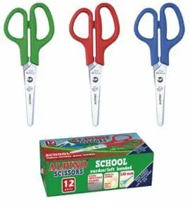 Tijera Escolar Alpino para Zurdos 13 cm Caja de 12 Unidades