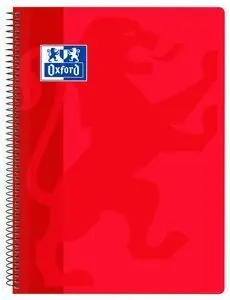 Bloc Oxford School Rojo Pp Fº 80H Cuadro 4X4 Class