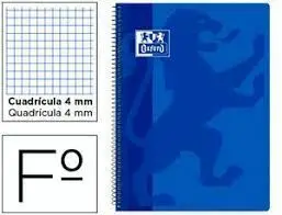 Bloc Oxford School Classic Pp Folio 80H 4X4 Azul