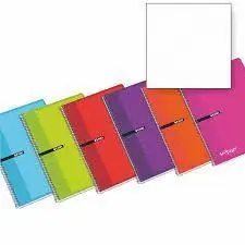 Bloc Espiral Folio 80H Tapa Dura Liso Colores Surt