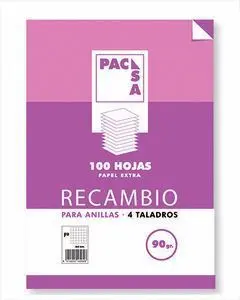 Recambio Fº 100H 90Gr Cuadro 4Mm 4/T