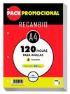 RECAMBIO A4 100+20H 90GRMS CUADRO 4MM