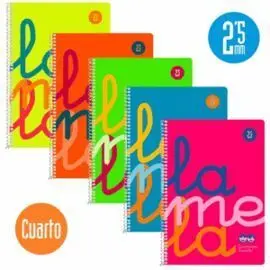 Bloc Espiral 4º 80H Cuadrovia 2. 5Mm Plastic Surtid
