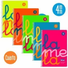 Bloc Espiral 4º 80H Cuadrovia 4Mm Plastic Surtido