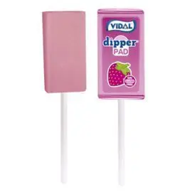 Golosina Dipper con Palo Sabor Fresa 100 Unid