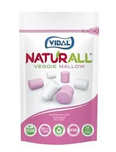 Golosina Marshmallow Vegano. Caja 10 Bolsas 90Gr