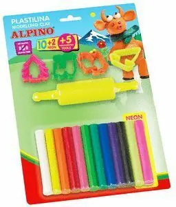 Plastilina Alpino Herramientas 17 Gr Blister 10 +