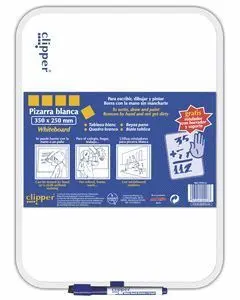 Pizarra Grande Color Blanco (35 X 25 Cm) Blister
