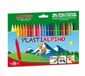 Estuche 24 Ceras Plastialpino