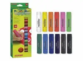 Tempera en Barra Solida Alpino Caja de 12 Colores