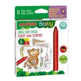 Lapiz Alpino Baby la Jungla 6 Colores Surtidos