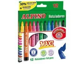 Rotulador Alpino Maxi 12 Colores Surtidos