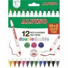 Rotulador Alpino Doble 12 Colores Surtidos