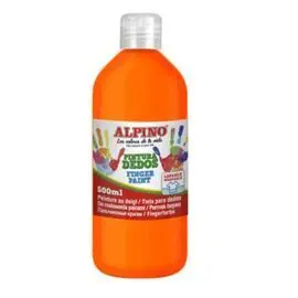 Pintura Dedos Botella 500 Ml Naranja