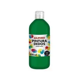 Pintura Dedos Botella 500Ml Verde Prado