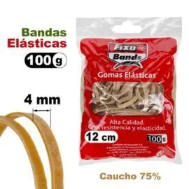 Caja 100G Bandas Elasticas Nº12 4Mm Fixo