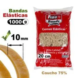 Bolsa 1000 Gr Bandas Elasticas 10Mm X 20Cm Fixo