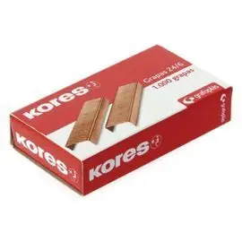 Grapas Kores Cobreadas 24/6 1000 Unidades