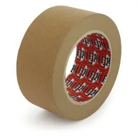Cinta Embalar de Papel Kraft Adhesiva Caucho 50Mmx