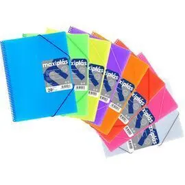 Carpeta 60 Fundas A4 Maxiplas Transparentes Mint