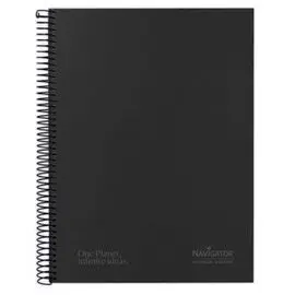 Cuaderno Forrado A4 Negro 80H 80G Rayado Microperf
