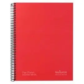 Cuaderno Forra A4 Rojo 120H 80G Cuadro 5Mm Micro 5