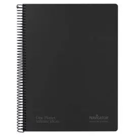 Cuaderno Contracolado A4 Negro 80H 80G Cuadro 4Mm