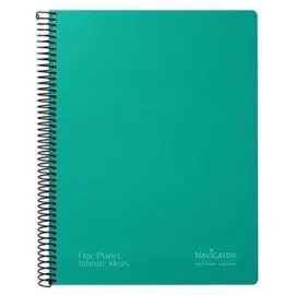 Cuaderno Contracolado A4 Verde 80H 80G Cuadro 4Mm