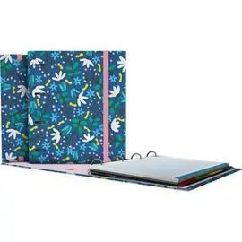 Carpebook 4 Anillas 35 mm A4 Ec 24 Blue Garden