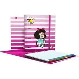 Carpebook 4 Anillas 35 mm A4 Mafalda 24 Birdie
