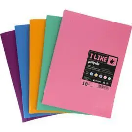 Carpeta Poliplas 10 Fundas Folio Like Rosa