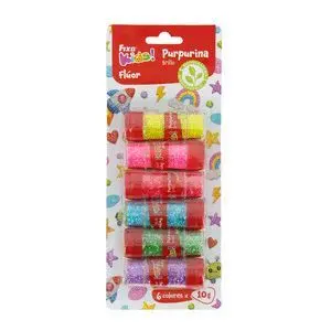 Blister 6 Tubos Purpurina Bio Fluor Surtido 10 Gr