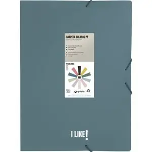 Carpeta Solapas Folio Pp Like3 Azul Oscuro