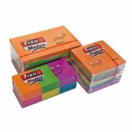 Set 12 Bloc Notas Adhesivas 38X51Mm Fixo Neon