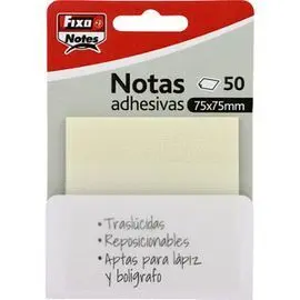 Pack 50 Notas Adhesivas Traslucidas 75X75 mm Trans