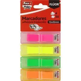 Dispensador 50 Marcadores Banderitas Fluorescentes
