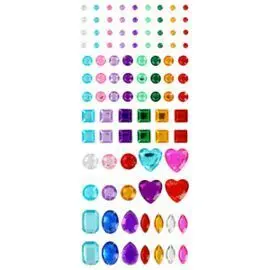 Blister Figuras Cristal Brillante Adhesivas Surtid