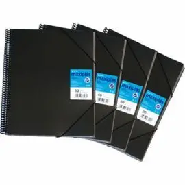 Carpeta 40 Fundas Maxiplas Negra