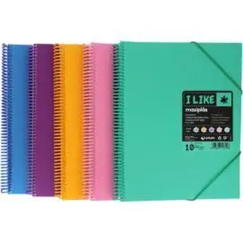 Carpeta 60 Fundas Maxiplas Like Mandarina