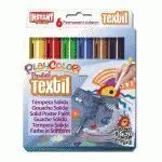 Tempera Solida Playcolor Textil Pocket 6 Colores S